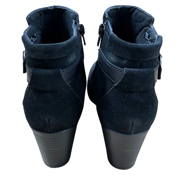 Clarks Bendables Black Suede Ankle Boots 68728 Women's Size 8.5W EUC - Picture 3 of 10